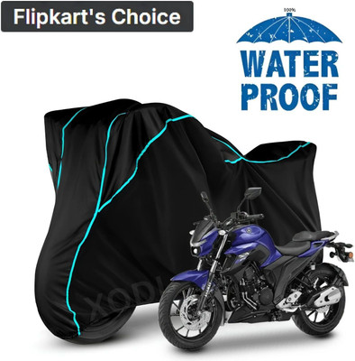 xodi Waterproof Two Wheeler Cover for Yamaha(FZ25 BS6, Black, Multicolor)