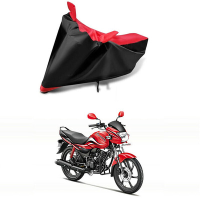 DeepShakshi AUTOMOTIVE Waterproof Two Wheeler Cover for Hero(Passion, Red, Black)