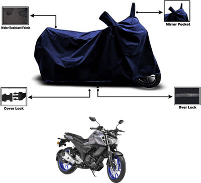AASHTIK MART Two Wheeler Cover for Yamaha(FZS-FI, Blue)