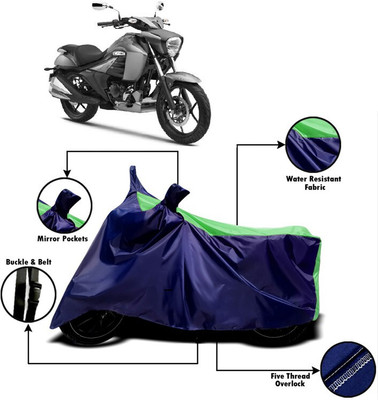 Mdstar Waterproof Two Wheeler Cover for Suzuki(Intruder, Green, Blue)