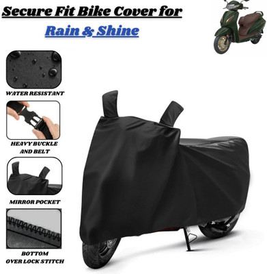 Delphinium Waterproof Two Wheeler Cover for Honda(Aviator, Black)