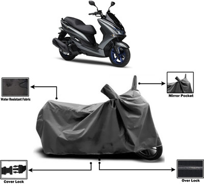 Amexride Two Wheeler Cover for Yamaha(Majesty S 155 maxi BS6, Grey)