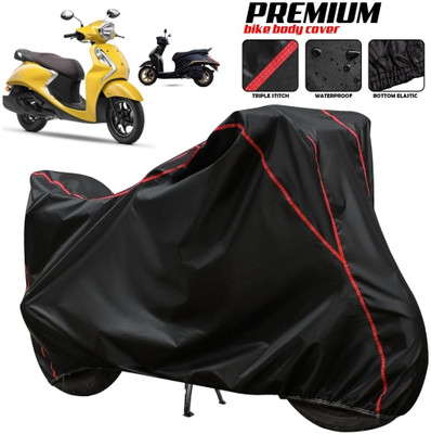 xodi Two Wheeler Cover for Yamaha(Fascino 125, Black, Red, Multicolor)