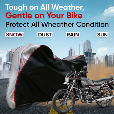 Shiv Kanha Waterproof Two Wheeler Cover for Hero(Splendor Plus, Black)