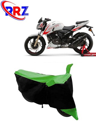 RRZ Waterproof Two Wheeler Cover for TVS(Apache RTR 200, Black, Green)