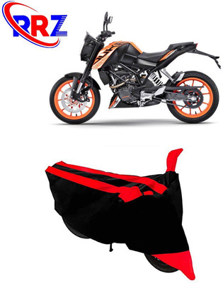RRZ Waterproof Two Wheeler Cover for KTM(125 Duke, Black, Red)