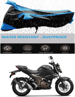 Ascension Two Wheeler Cover for Suzuki(Gixxer 250, Black, Blue)