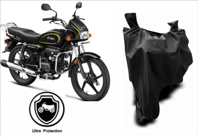 RM Collections Waterproof Two Wheeler Cover for Hero(Splendor, Black)