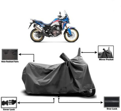 Tritika Waterproof Two Wheeler Cover for Honda(Africa Twin, Grey)