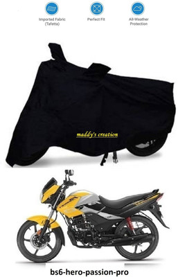 AutoRash Waterproof Two Wheeler Cover for Hero(Passion, Black)