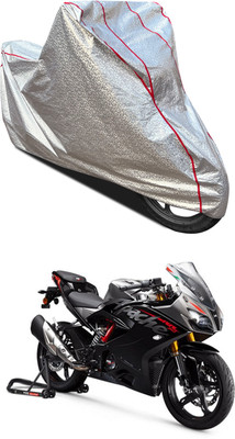 AutoGalaxy Waterproof Two Wheeler Cover for TVS(Apache RR 310, Silver)