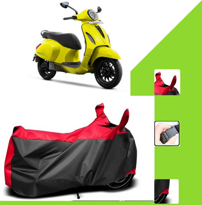 WMIZEXA Two Wheeler Cover for Bajaj(New Chetak, Black, Red)