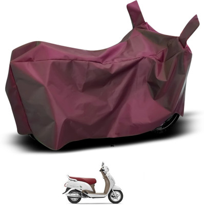GOSHIV-car and bike accessories Two Wheeler Cover for Suzuki(Access, Maroon)