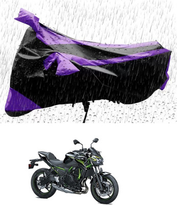 RONISH Waterproof Two Wheeler Cover for Kawasaki(Z650, Purple, Black)