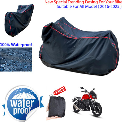 AUTOCAD Waterproof Two Wheeler Cover for Mahindra(Mojo UT 300, Black)