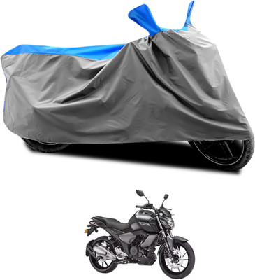 CODOKI Waterproof Two Wheeler Cover for Yamaha(FZ S V3.0 FI, Grey, Blue)
