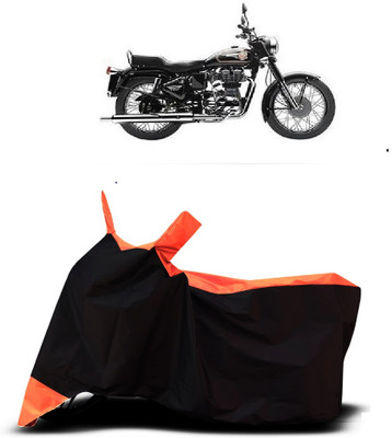 VESMEI Two Wheeler Cover for Royal Enfield(Standardv, Orange)