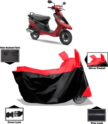 Amexride Two Wheeler Cover for TVS(Scooty Pep+ BS6, Red)