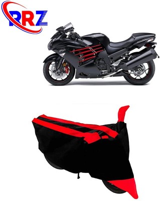 RRZ Waterproof Two Wheeler Cover for Kawasaki(Ninja ZX-14R, Black, Red)