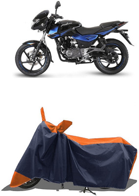 SUGASHRI Waterproof Two Wheeler Cover for Bajaj(Pulsar 150 DTS-i, Orange, Blue)