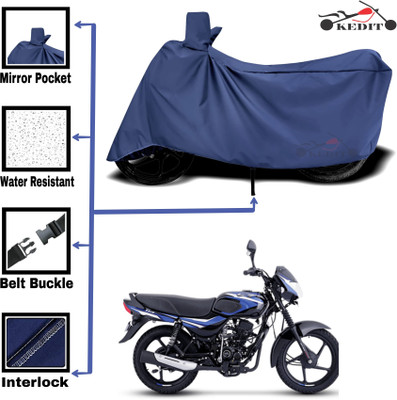 KEDIT Two Wheeler Cover for Bajaj(CT110, Blue)