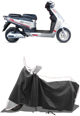 SUGASHRI Waterproof Two Wheeler Cover for Hero(Electric NYX HS500 ER BS6, White, Black)
