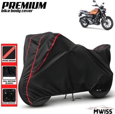 Mwiss Waterproof Two Wheeler Cover for Yamaha(FZ-X, Black, Red)