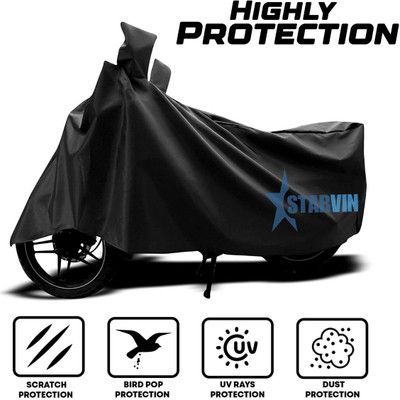 Starvin Waterproof Two Wheeler Cover for Bajaj(Pulsar 125, Black)