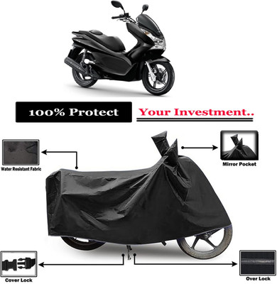 Amexride Two Wheeler Cover for Honda(PCX 125 BS6, Black)