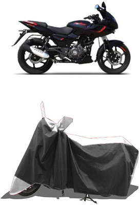 SUGASHRI Waterproof Two Wheeler Cover for Bajaj(Pulsar 180, White, Black)