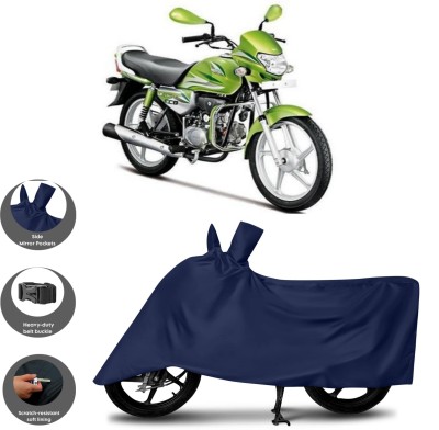 WMIZEXA Waterproof Two Wheeler Cover for Universal For Bike(HF Deluxe Eco, Blue)