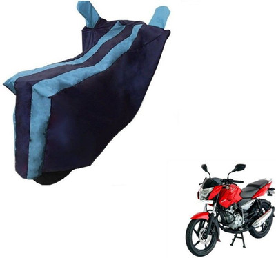 Mdstar Waterproof Two Wheeler Cover for Bajaj(Pulsar 135 LS DTS-i, Black, Blue)