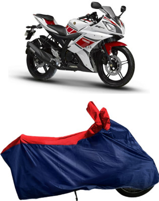 Autofly Waterproof Two Wheeler Cover for Yamaha(YZF-R15 V2, Blue, Red)