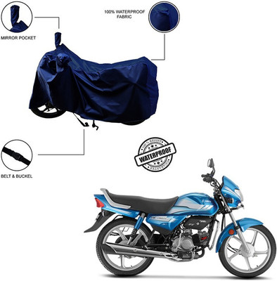 Furnish Flow Waterproof Two Wheeler Cover for Hero(HF Deluxe, Blue)