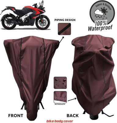 MADAFIYA Two Wheeler Cover for Bajaj(Pulsar 200 NS DTS-i, Maroon, Black)