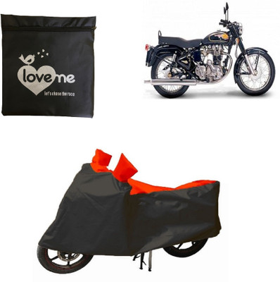 Love Me Waterproof Two Wheeler Cover for Royal Enfield(Bullet 350 Twinspark, Red, Black)