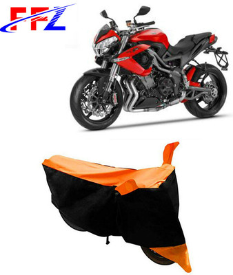 FFZ Waterproof Two Wheeler Cover for Benelli(TNT R, Black, Orange)
