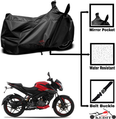 KEDIT Two Wheeler Cover for Bajaj(Pulsar NS-160 BS6, Black)