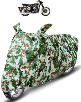 Auto Hub Waterproof Two Wheeler Cover for Royal Enfield(Classic 350, Green)