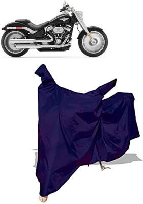 Amexride Two Wheeler Cover for Harley Davidson(Fat Boy, Blue)