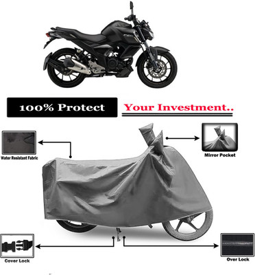 Amexride Two Wheeler Cover for Yamaha(FZS-FI V3 BS6 BS6, Grey)