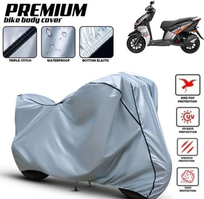 Shiv Kanha Waterproof Two Wheeler Cover for TVS(NTORQ, Silver, Black)