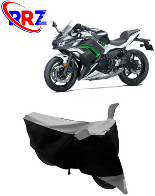 RRZ Waterproof Two Wheeler Cover for Kawasaki(Ninja 650, Black, Grey)