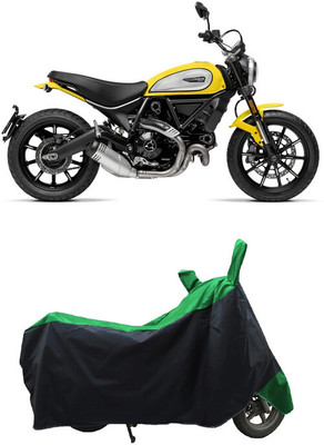 Coxtor Waterproof Two Wheeler Cover for Ducati(Scrambler Icon, Green)