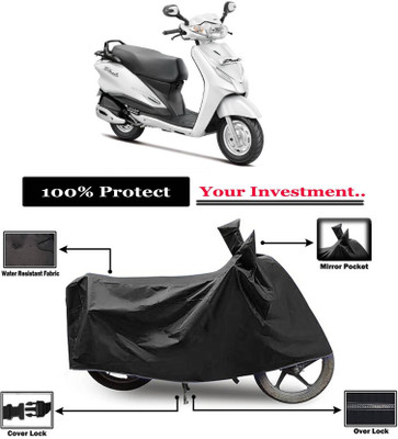 AASHTIK MART Two Wheeler Cover for Hero(Duet VX 110CC, Black)