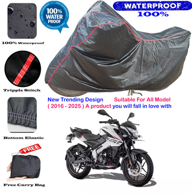 OliverX Waterproof Two Wheeler Cover for Bajaj(Pulsar NS 160, Black, Red)
