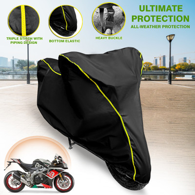 GARREGE Waterproof Two Wheeler Cover for Aprilia(RSV4, Black)