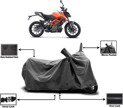 Amexride Two Wheeler Cover for KTM(125 Duke BS6, Grey)