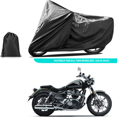 CODOKI Two Wheeler Cover for Royal Enfield(Meteor BS6, Black)