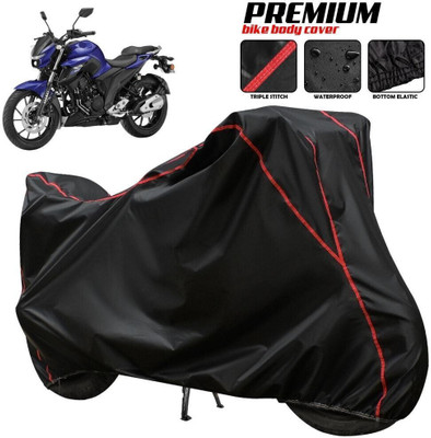 xodi Waterproof Two Wheeler Cover for Yamaha(FZ-25, Black, Red, Multicolor)
